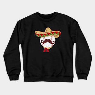 Cinco De Mayo - Baseball Mexican Sombrero Crewneck Sweatshirt
